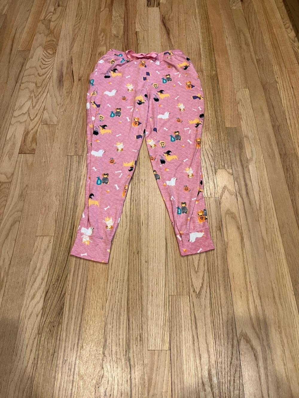 Woman’s Pink Halloween Dog Print Lounging Pants